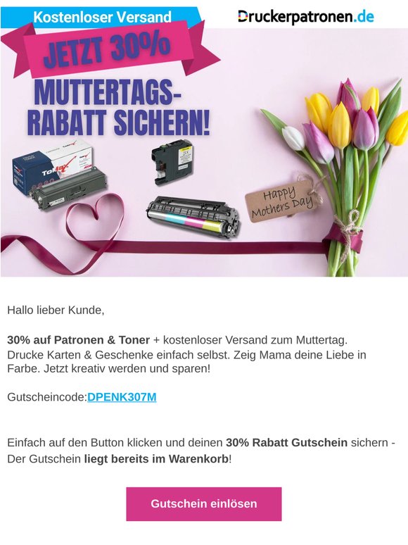 👩‍👧 30% auf alles zum Tag der Mütter