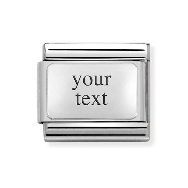 Classic Silver Engravable Charm