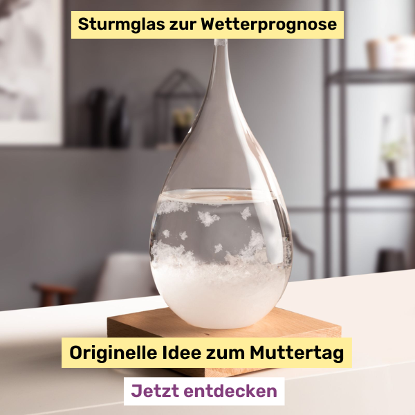 Sturmglas Tropfen zur Wetterprognose - Groß