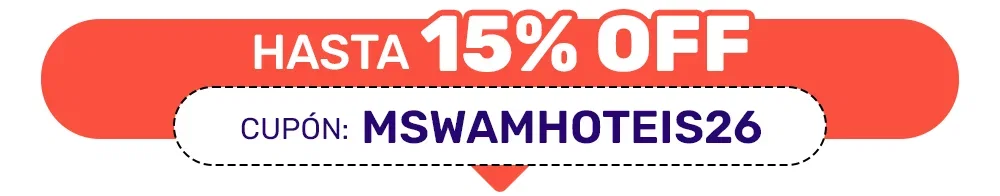 Hasta 15 off con el cupón: MSWAMHOTEIS26