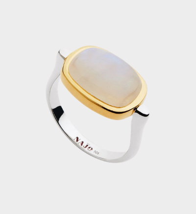 Fleur Rainbow Moonstone Ring