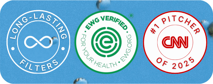 Long-lasting Filters, EWG Verified, #1 Pitcher of 2025 by CNN