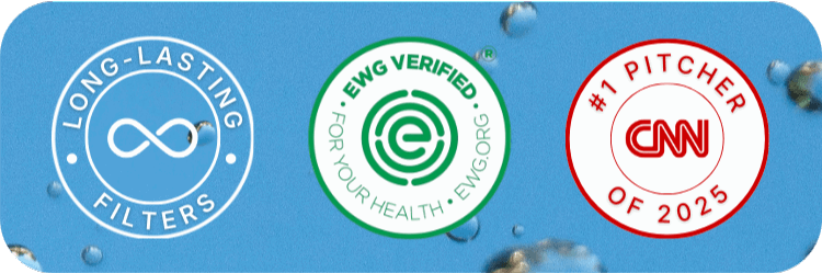 Long-lasting Filters, EWG Verified, #1 Pitcher of 2025 by CNN