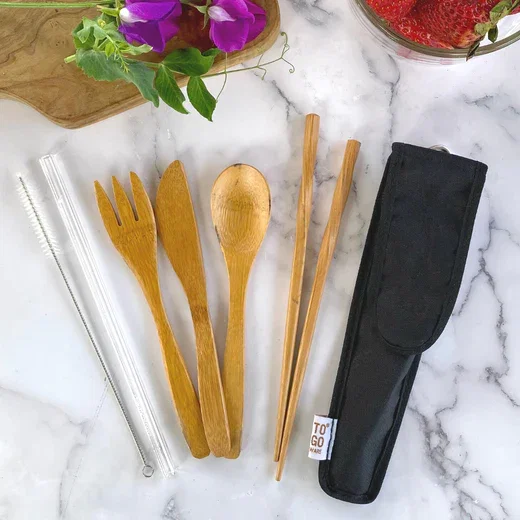 Bamboo Utensil + Classic Straw Kit