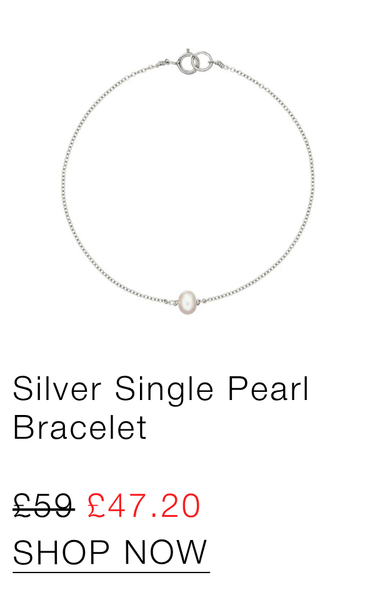 Silver Single Pearl Bracelet