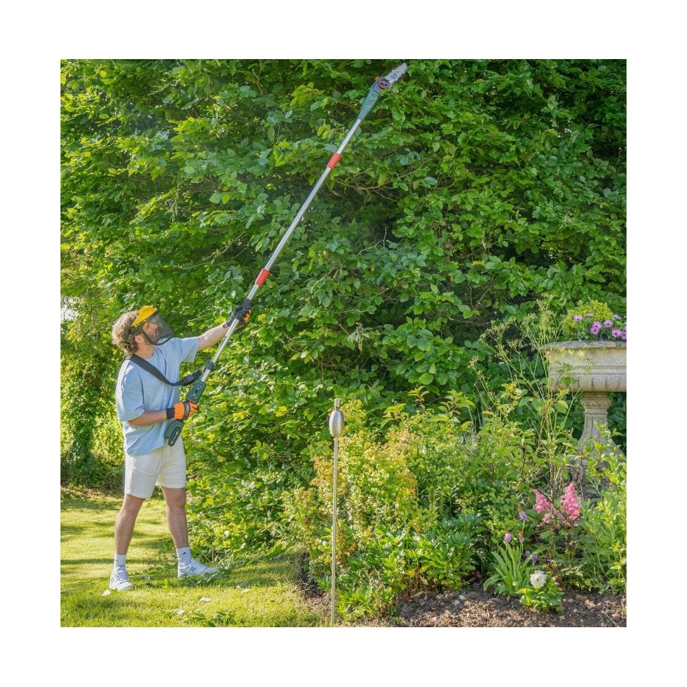 Image of Webb 20V 50cm (20") Cordless Long Reach Hedge Trimmer & Pruner attachment (2AH Battery & Charger)