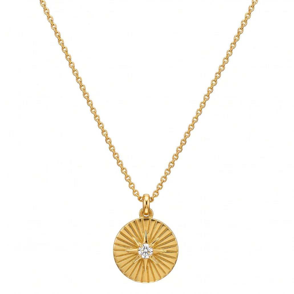 Image of Rue Sunburst Disc Necklace
