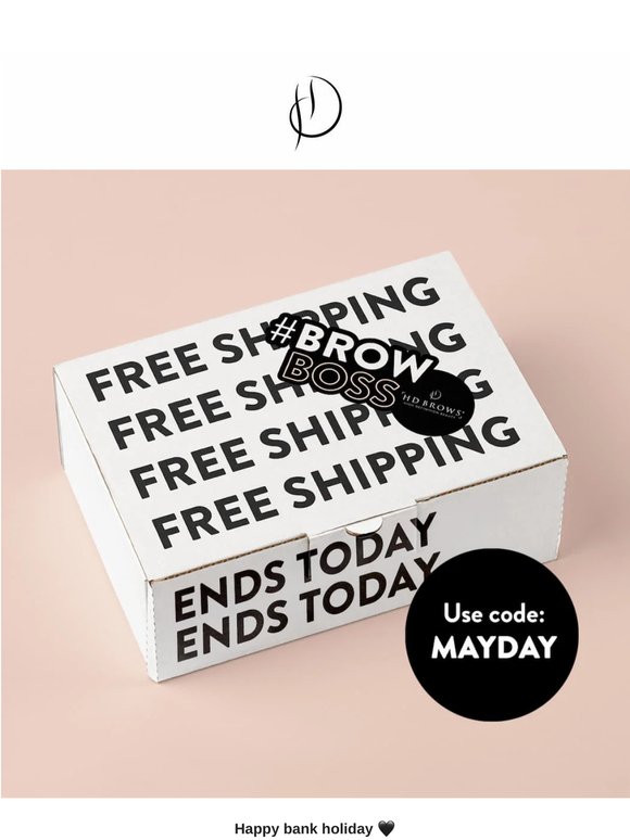 Bank Holiday = free shipping 🖤