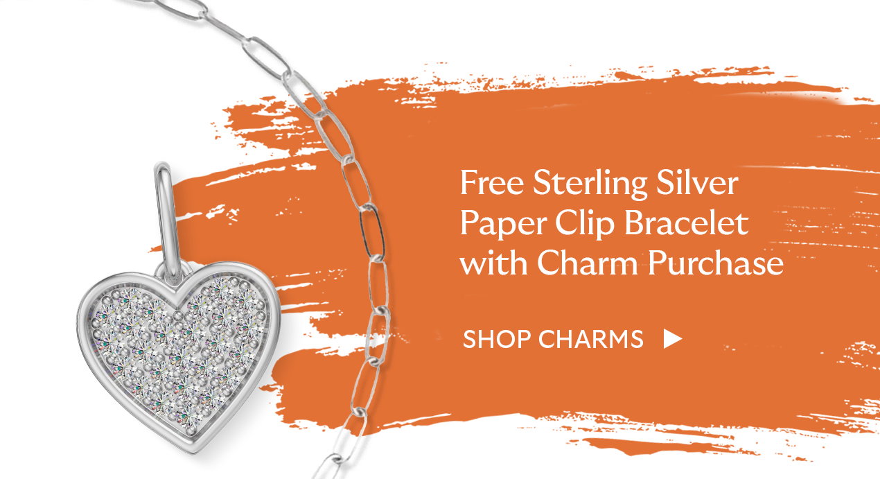 Pave Heart Charm