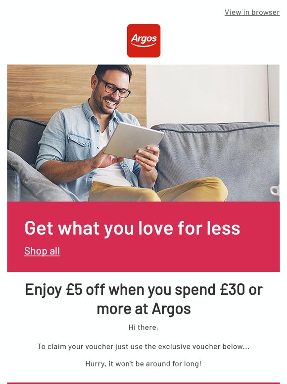 You've got an exclusive £5 voucher