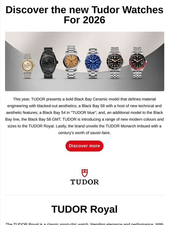 Discover the new Tudor Watches For 2026