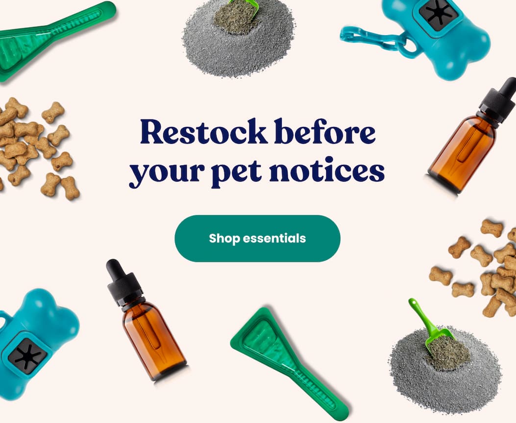Restock before your pet notices