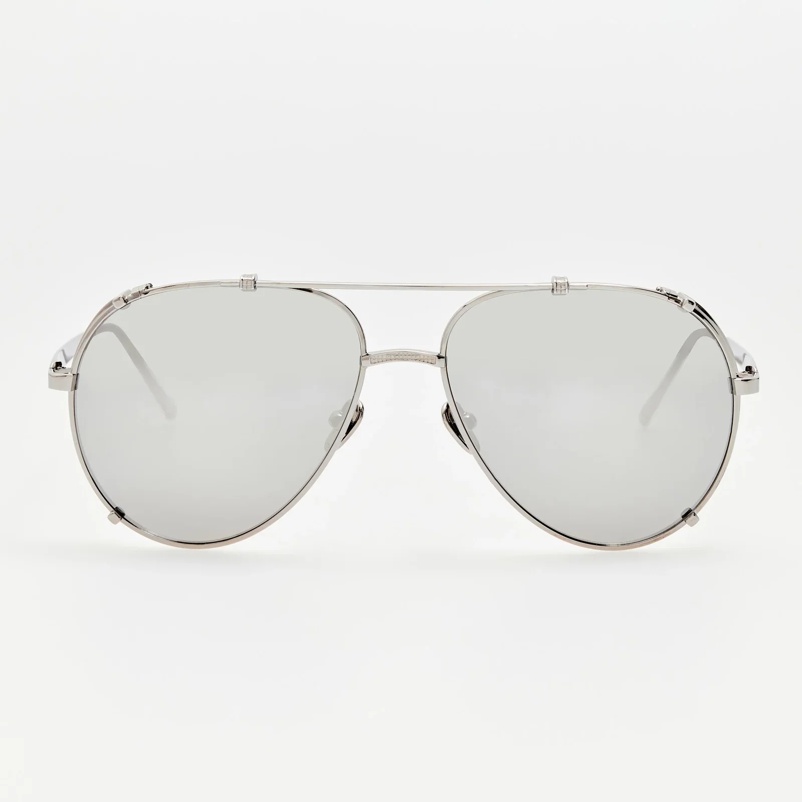 Image of Newman Sunglasses in 22K White Gold and Platinum