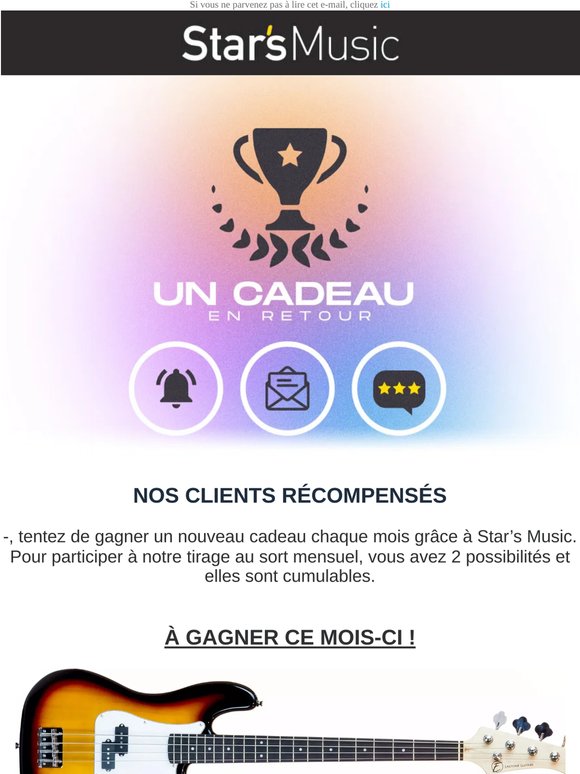 🎁 —, partagez votre avis et gagnez un cadeau ! ⭐⭐⭐⭐⭐
