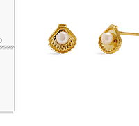 Loved By You Pearl Shell Stud Earrings