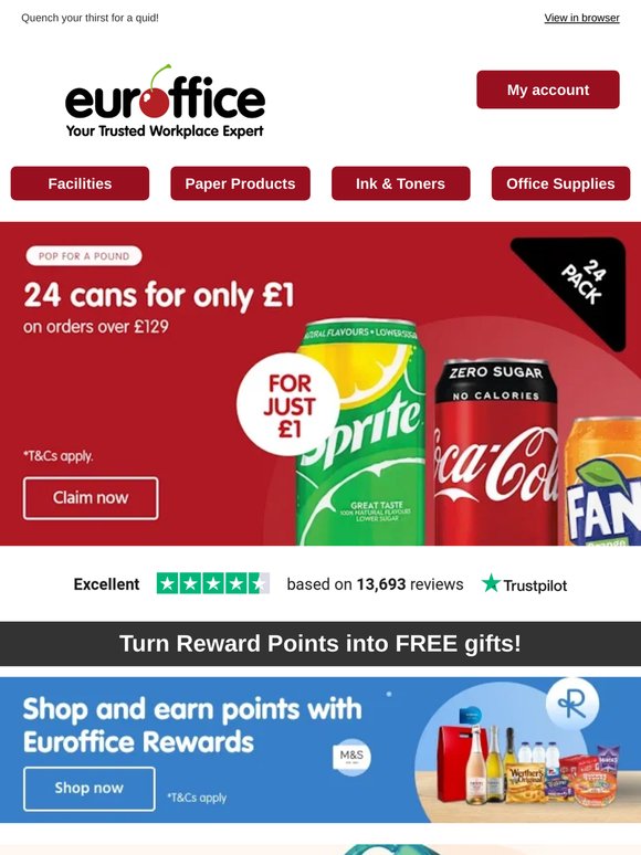 Pop for £1! Pick up a case of soft drinks for just a quid, —