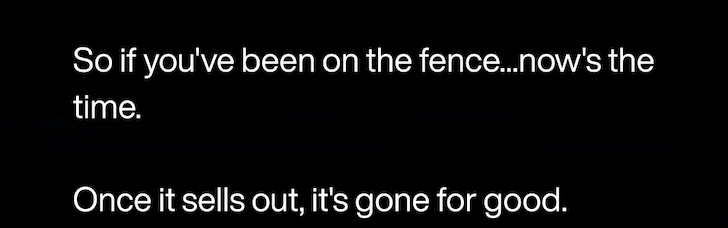 So if you've been on the fence... now's the time.