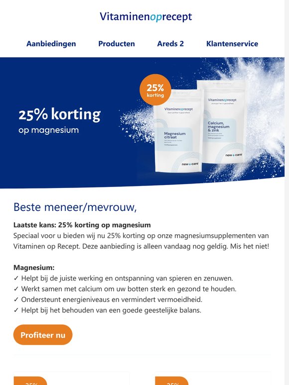 Laatste kans: 25% korting op magnesium