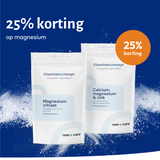 25% korting op alle magnesium producten