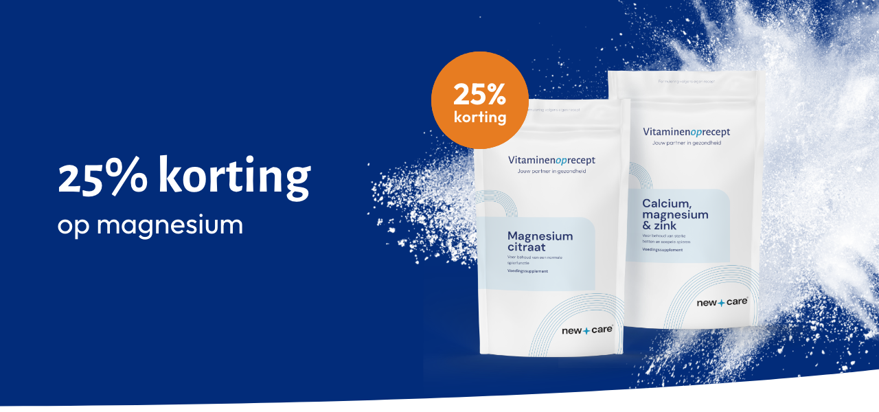 25% korting op alle magnesium producten