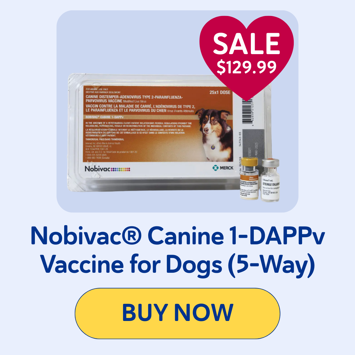 Nobivac® Canine 1-DAPPv Vaccine for Dogs (5-Way)