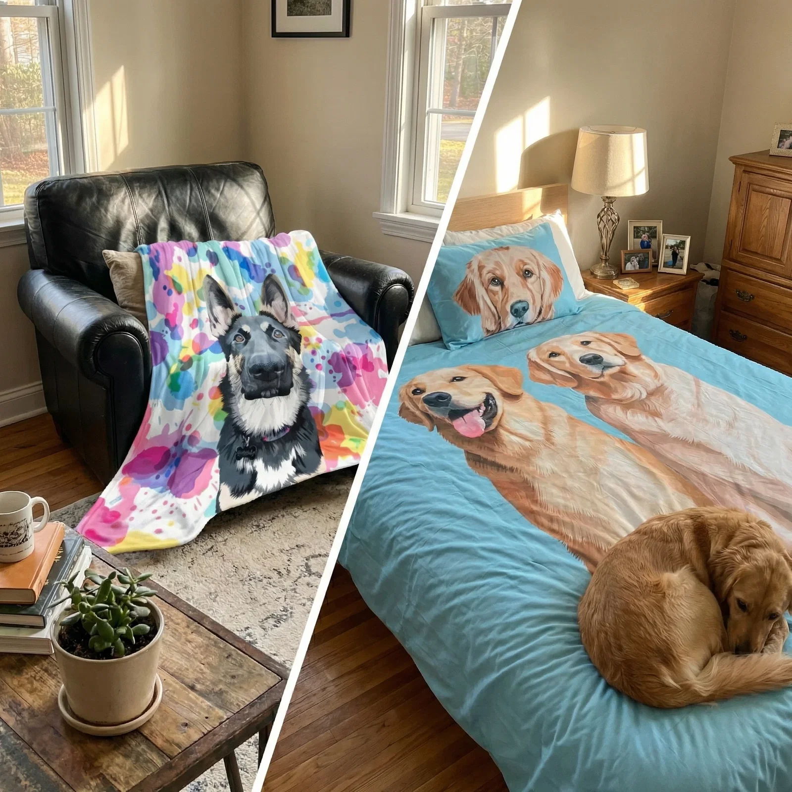 Image of Personalized Pet Photo Blanket - Create Your Own Custom Fleece Design with Live Preview & Editor