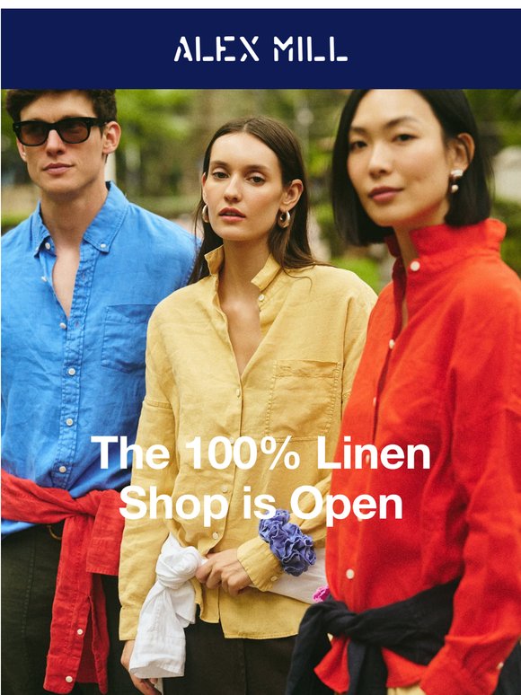 100% LINEN SHOP IS OPEN
