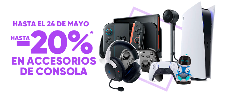 hasta -20% en selección de accesorios de consola