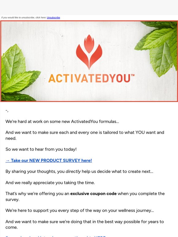 Let us know what you think, —!