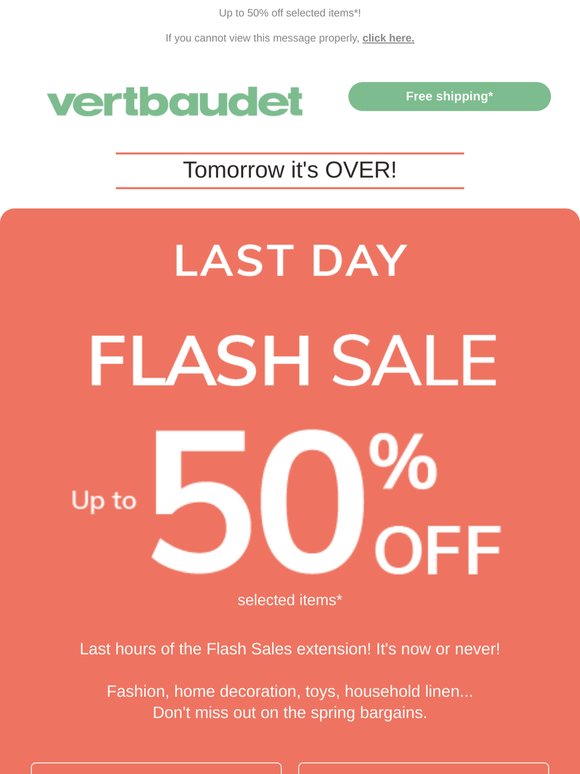🚨 Last day to enjoy Flash Sale offer...
