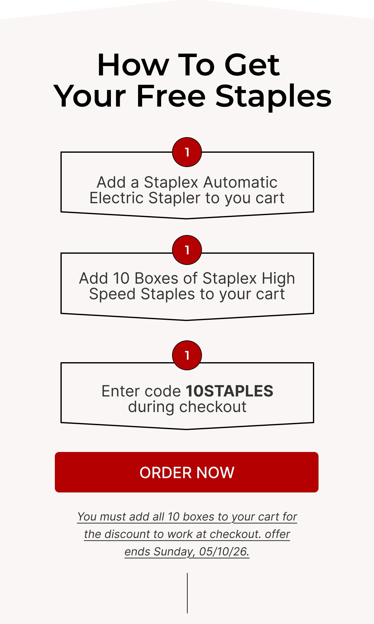 How to Get  Your Free Staples