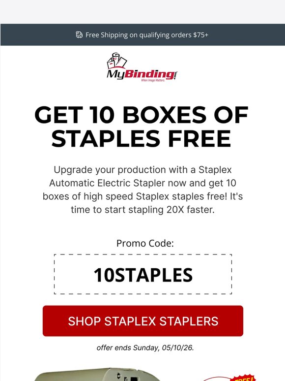 Staple 20x faster (and get the supplies free)