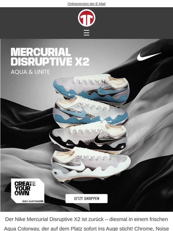💧 Nike Mercurial Disruptive X2 Aqua – Speed trifft auf frisches Aqua Design!