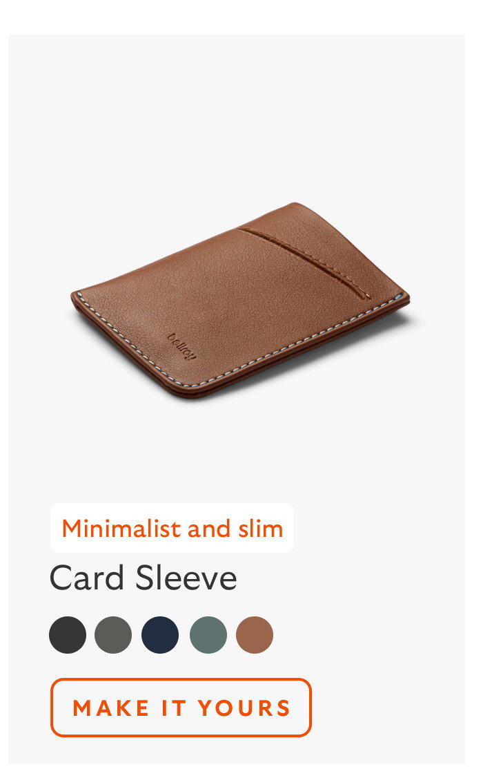 [Product name] Card Sleeve [Starburst] Minimalist and slim CTA Make it yours