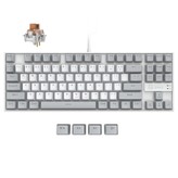 3inuS 87-Key 5-in-1 Mechanical Keyboard, Multi-Port Hub, Hot-Swappable USB-C Wired Gaming Keyboard, Compatible with Mac & Windows OS - Brown Switches