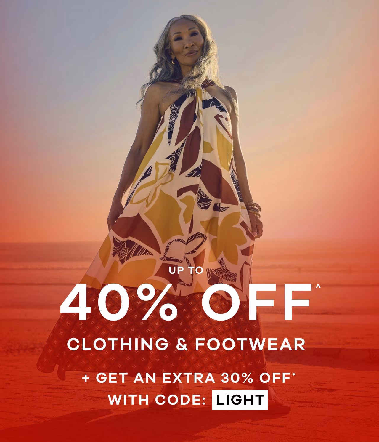 Up to 40% off clothing & footwear