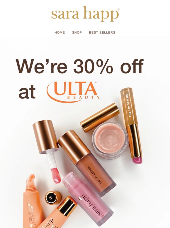 30% off on Ulta ✨