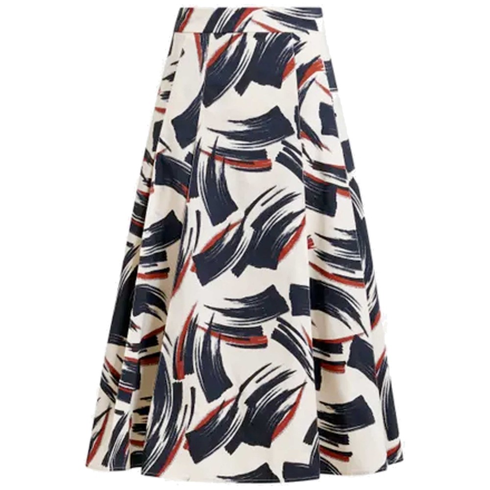 Image of Jaelyn A-line midi Skirt - Burned Red