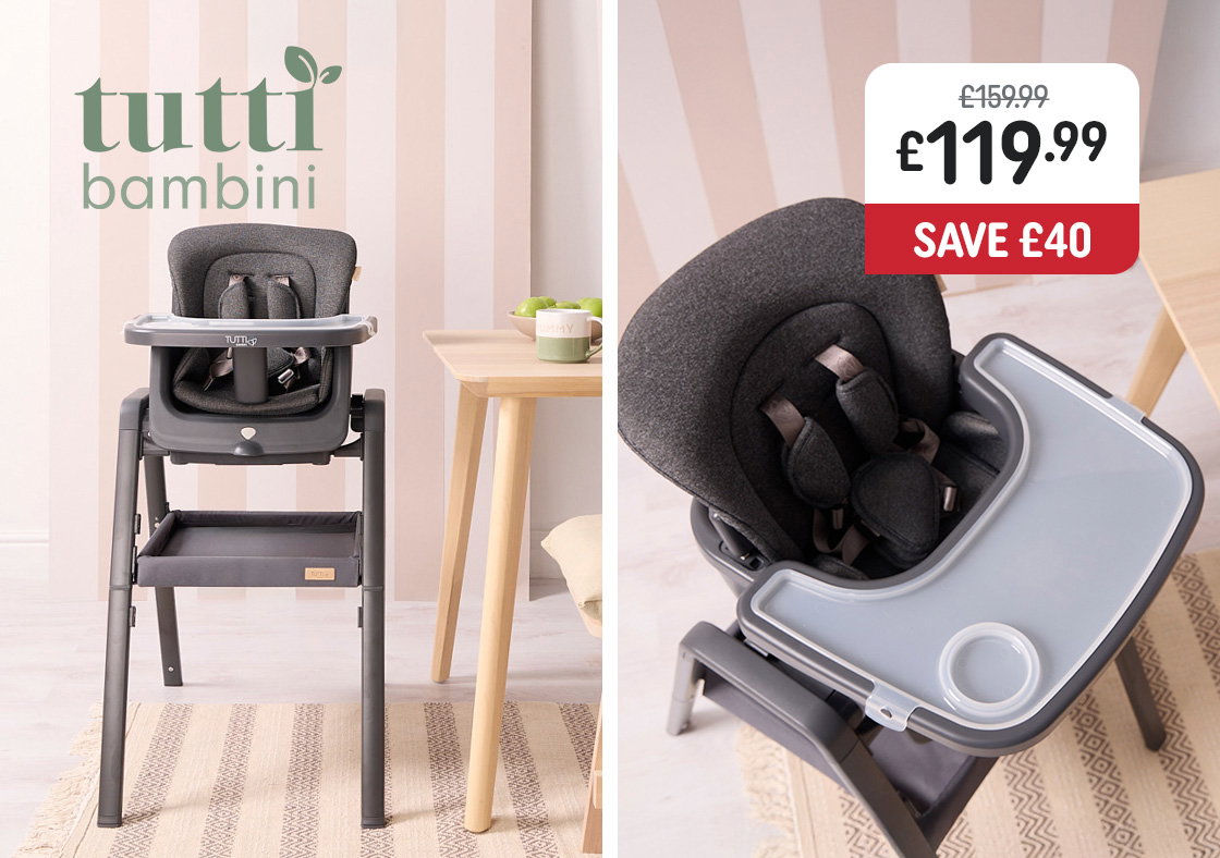 Tutti Bambini Nova Lite High Chair and Rocker Grey