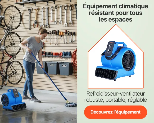 Refroidisseur-ventilateur robuste, portable, réglable