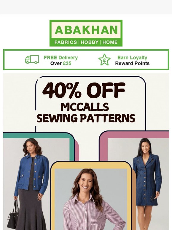 One Day Only: 40% Off McCall’s Sewing Patterns!