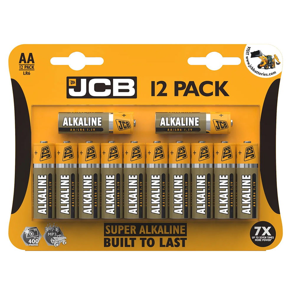 JCB AA Super Alkaline Batteries - Pack of 12 - £6.99 delivered