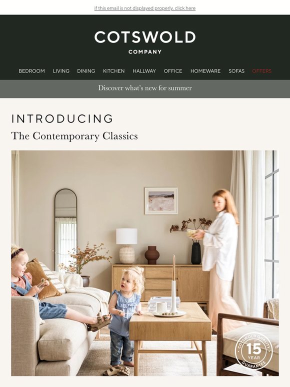 Introducing our NEW contemporary classics | Shop Now
