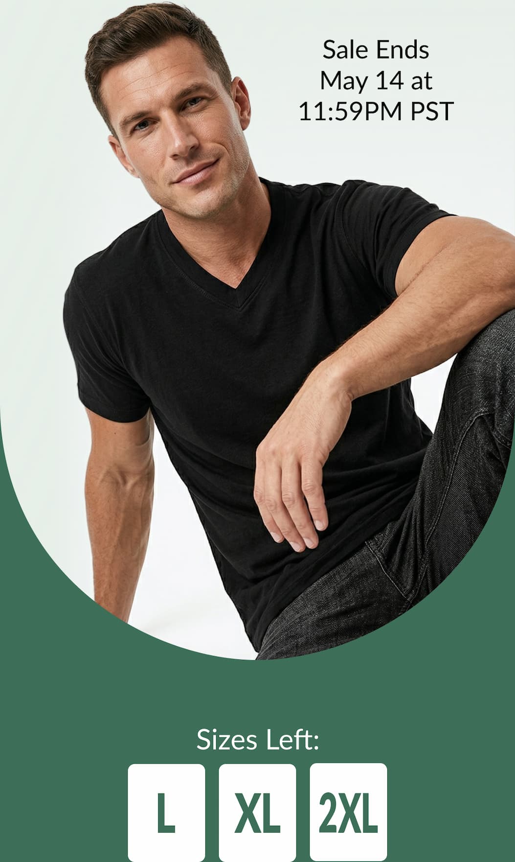 Male model wearing WAMA V-Neck Shirt
