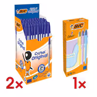 2 x paquet de 50 stylos à bille « Cristal »