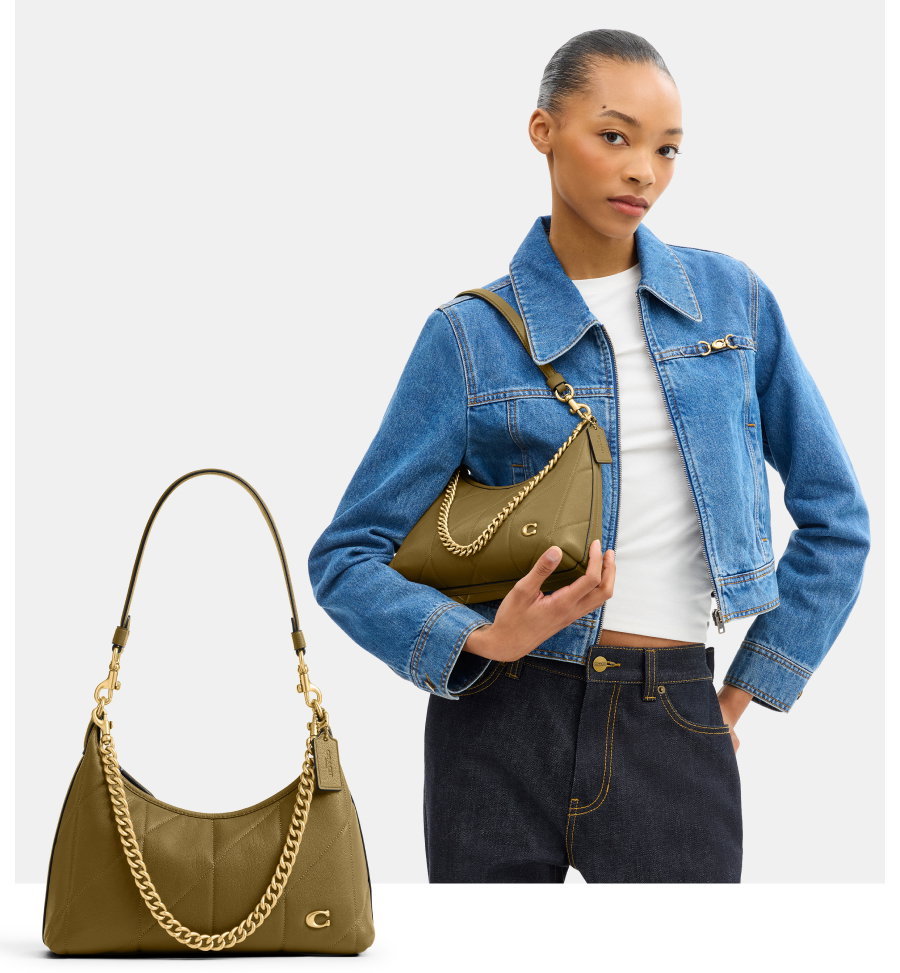 Juliet Shoulder Bag 25 With Quilting Muted Olive