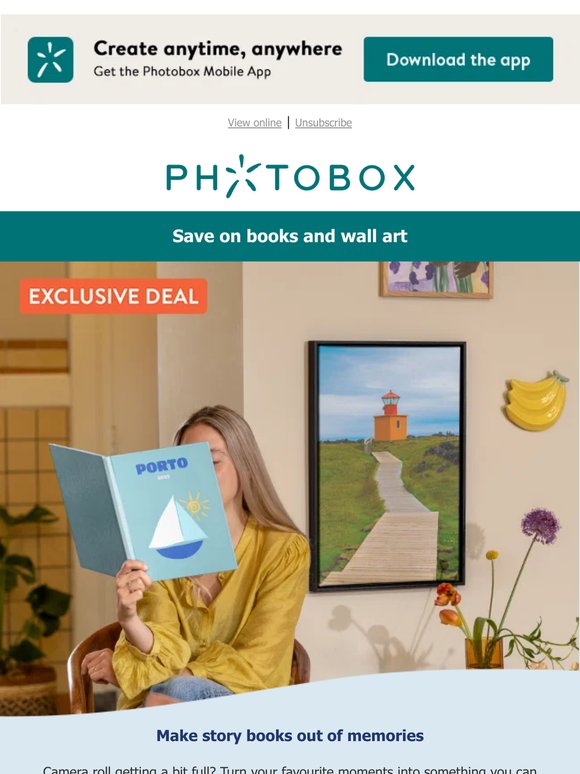 50% off books & wall art on orders from €40