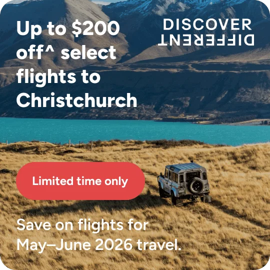 View of van driving down a traill in New Zealand