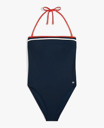 Classic Halterneck Bandeau High-Cut Swimsuit