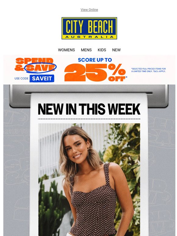 Just dropped: new fits now up to 25% Off* 🔥